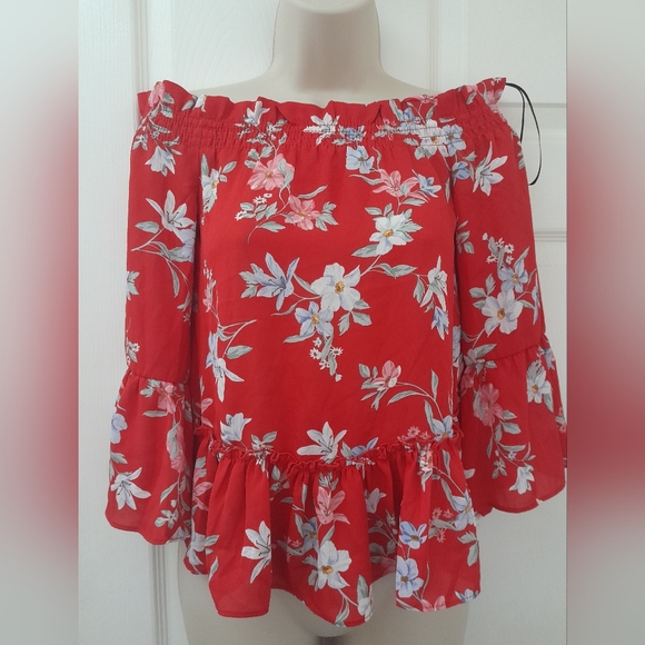 H&M Bell sleeve summer top Size 4 - Picture 2 of 4